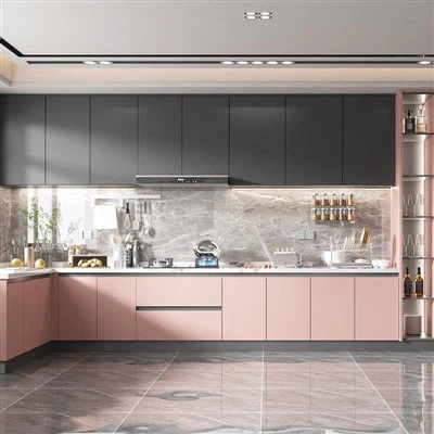 Gabinetes de cocina de madera lacados