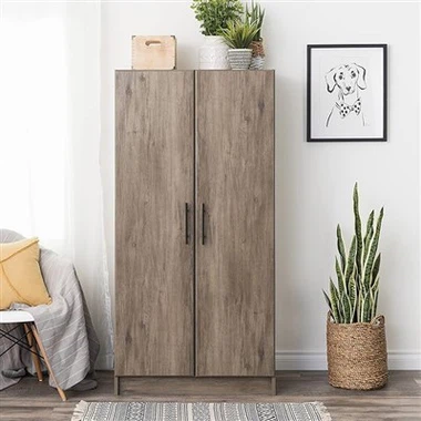 Gabinete de vestuario con riel colgante y estantes